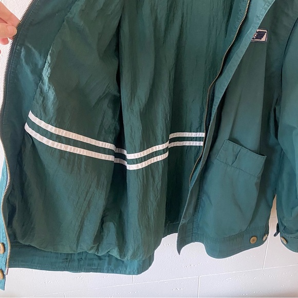 Vintage Military Style Green Jacket Bomber with Logo Patch - Picture 12 of 12
